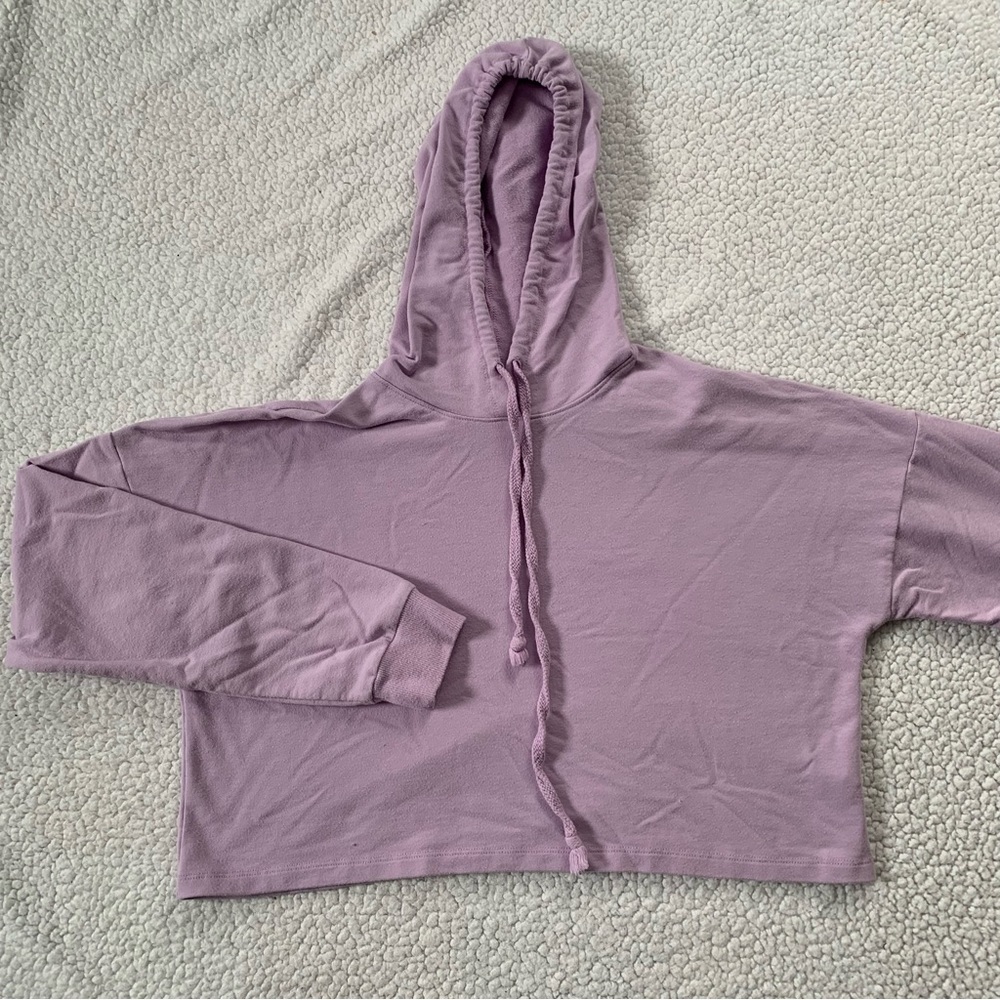Ambiance Purple Crop Hoodie